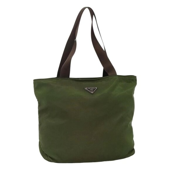 PRADA Tote Bag Nylon Khaki Auth bs22979 - Picture 1 of 16